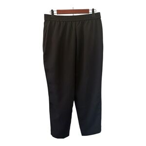 Zara Black Pants Elastic Waist Relaxed Fit Size L